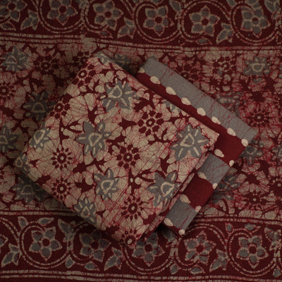 3pc Cotton Kutch Batik Print Dress Material 104