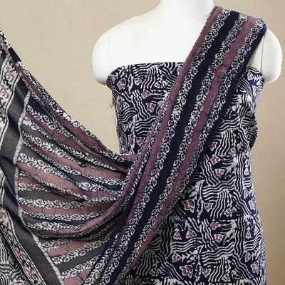 3pc Cotton Kutch Batik Print Dress Material 115