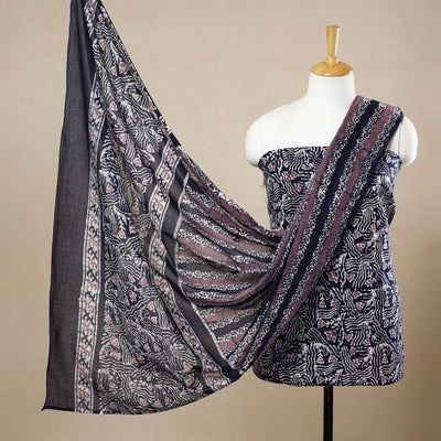 3pc Cotton Kutch Batik Print Dress Material 115