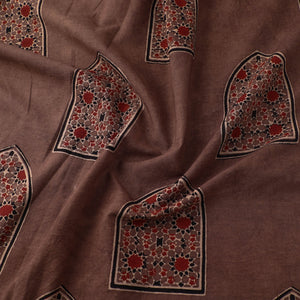 Brown - Pure Cotton Ajrakh Print Fabric 19