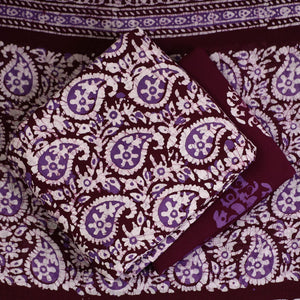 3pc Cotton Kutch Batik Print Dress Material 107