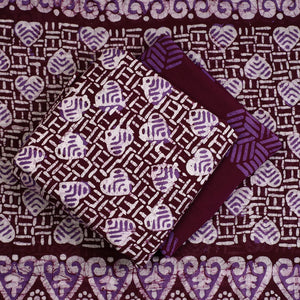 3pc Cotton Kutch Batik Print Dress Material 108