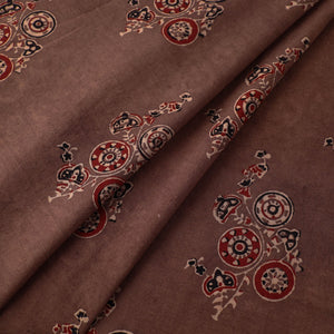 Brown - Pure Cotton Ajrakh Print Fabric 20