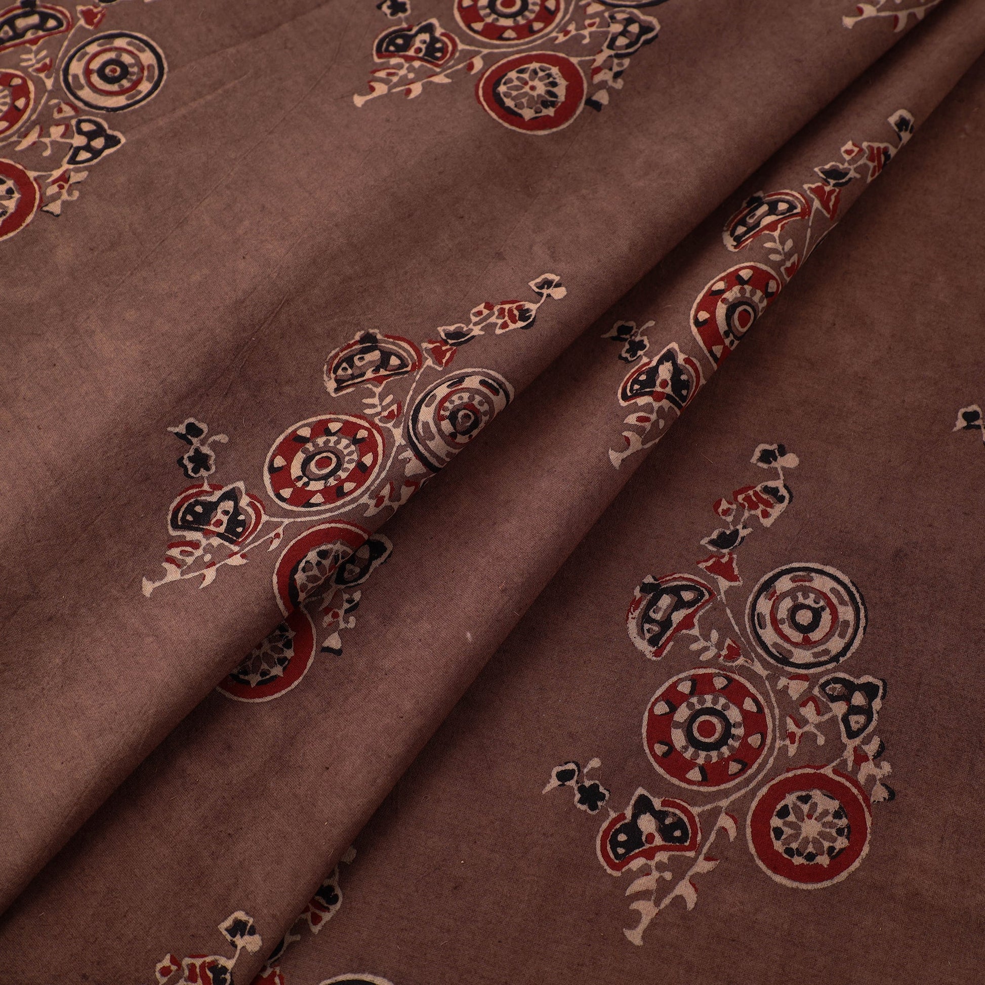 Brown - Pure Cotton Ajrakh Print Fabric 20