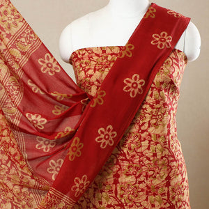 3pc Cotton Kutch Batik Print Dress Material 117
