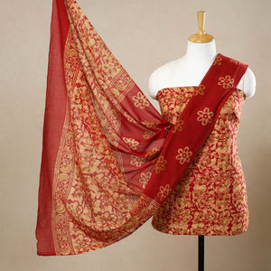3pc Cotton Kutch Batik Print Dress Material 117