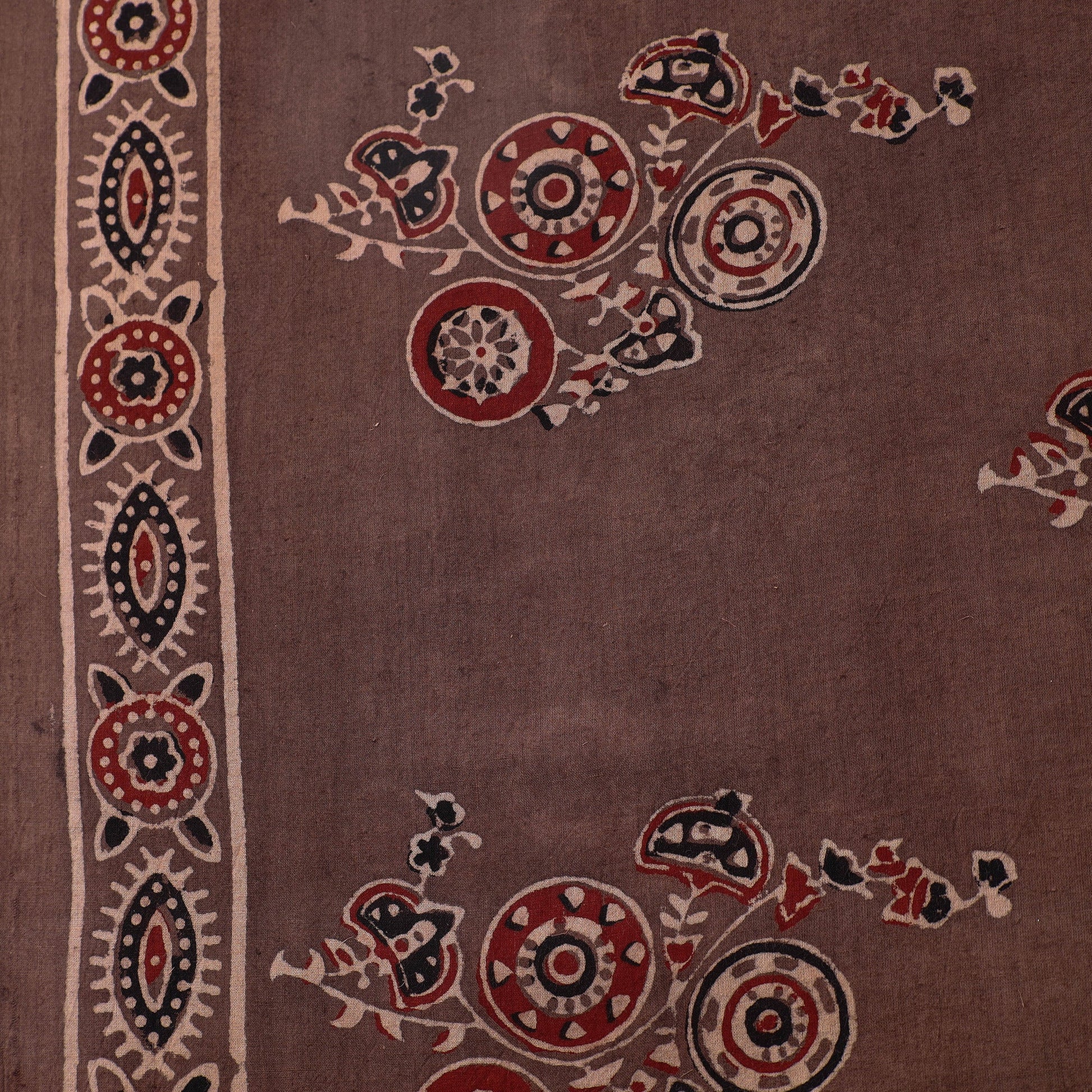 Brown - Pure Cotton Ajrakh Print Fabric 20