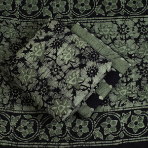 3pc Cotton Kutch Batik Print Dress Material 112