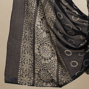 Beige - 3pc Cotton Kutch Batik Print Dress Material 119