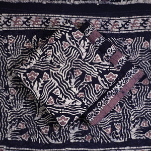 3pc Cotton Kutch Batik Print Dress Material 115