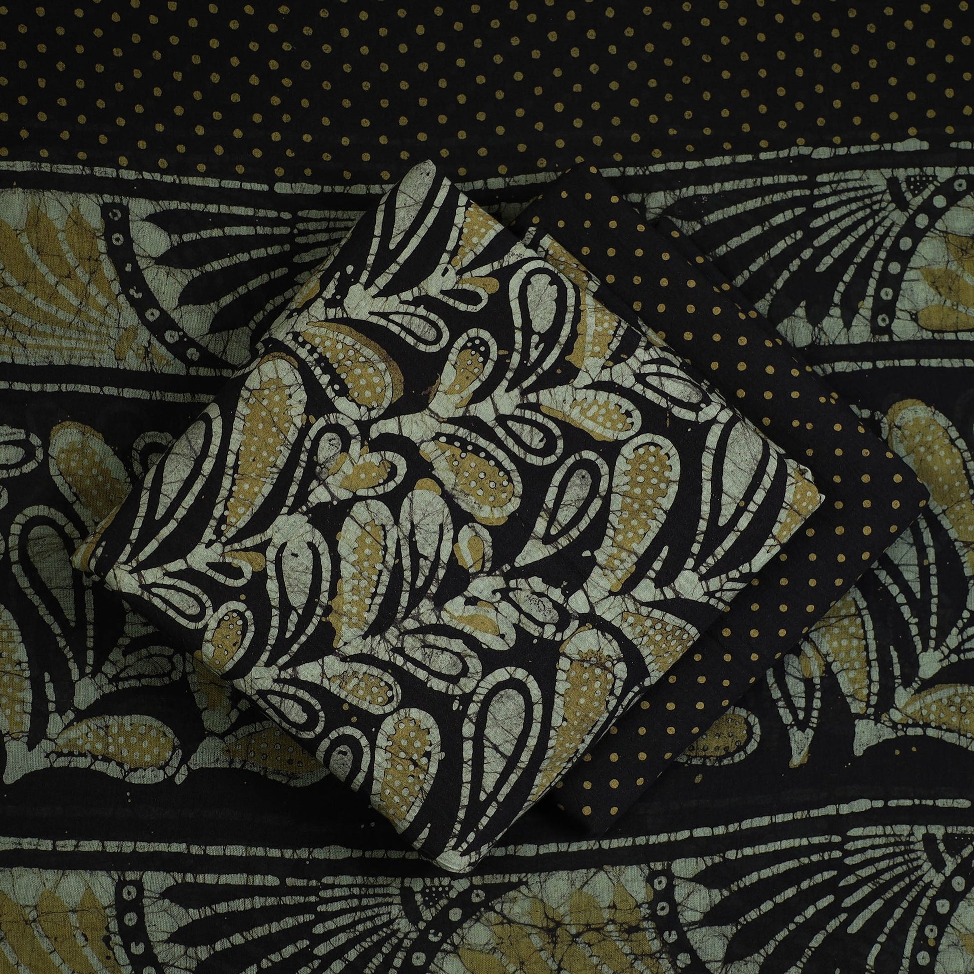 3pc Cotton Kutch Batik Print Dress Material 120