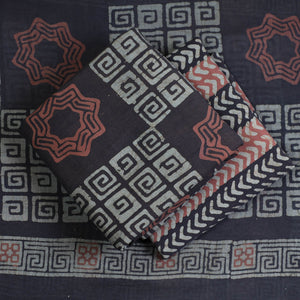 3pc Cotton Kutch Batik Print Dress Material 121