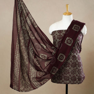 3pc Cotton Kutch Batik Print Dress Material 123
