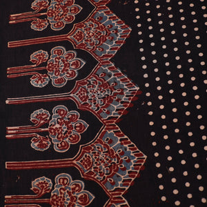 Black - Pure Cotton Ajrakh Print Fabric 25