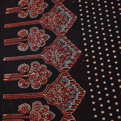 Black - Pure Cotton Ajrakh Print Fabric 25