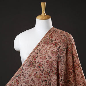 Brown - Pedana Kalamkari Block Print Handwoven Wool Fabric