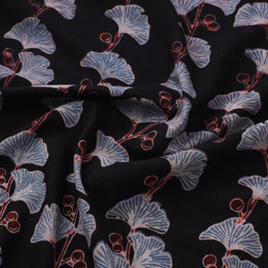Black - Natural Dyed Cotton Ajrakh Print Fabric 36