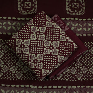 3pc Cotton Kutch Batik Print Dress Material 123