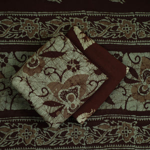 3pc Cotton Kutch Batik Print Dress Material 124