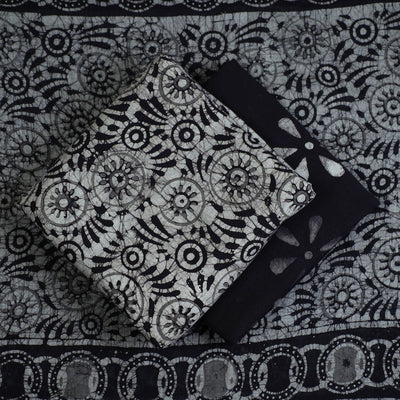 3pc Cotton Kutch Batik Print Dress Material 126