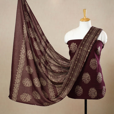 3pc Cotton Kutch Batik Print Dress Material 127