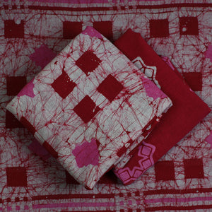 3pc Cotton Kutch Batik Print Dress Material 128