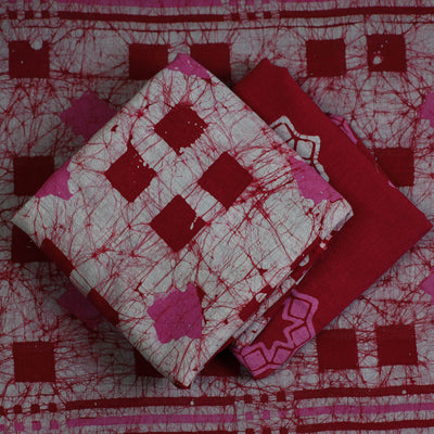 3pc Cotton Kutch Batik Print Dress Material 128