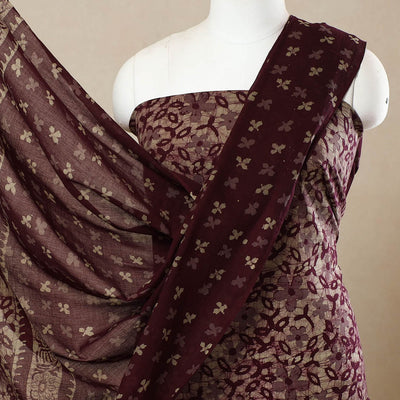 3pc Cotton Kutch Batik Print Dress Material 129