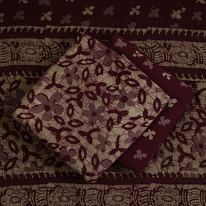 3pc Cotton Kutch Batik Print Dress Material 129