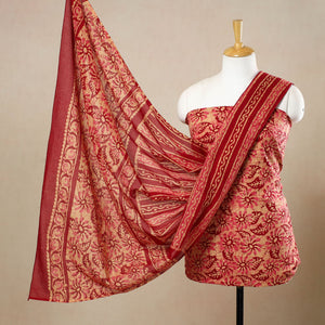 3pc Cotton Kutch Batik Print Dress Material 132