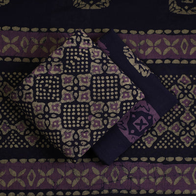 3pc Cotton Kutch Batik Print Dress Material 131