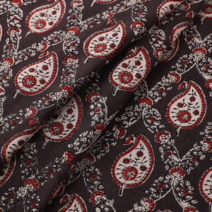 Brown - Natural Dyed Cotton Ajrakh Print Fabric 43