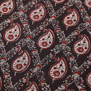Brown - Natural Dyed Cotton Ajrakh Print Fabric 43