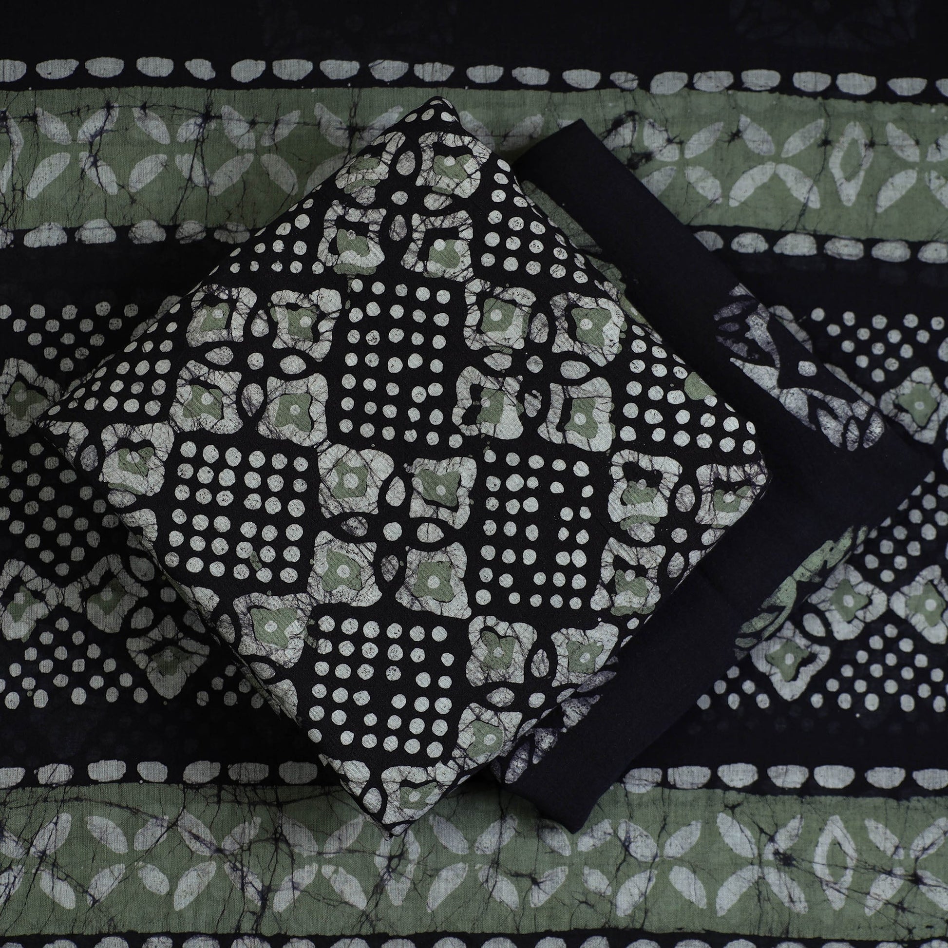 3pc Cotton Kutch Batik Print Dress Material 134