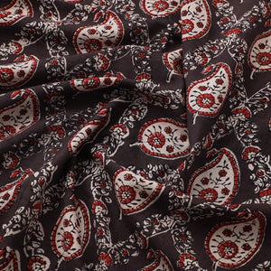 Brown - Natural Dyed Cotton Ajrakh Print Fabric 43