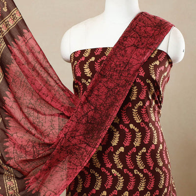 3pc Cotton Kutch Batik Print Dress Material 136