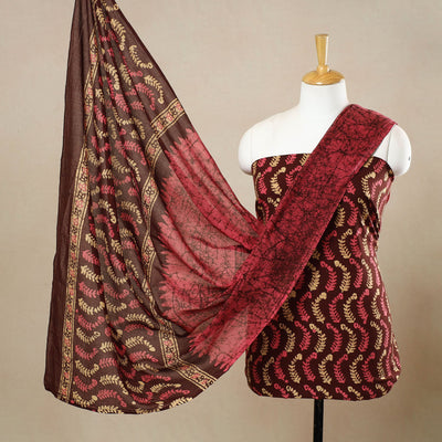 3pc Cotton Kutch Batik Print Dress Material 136