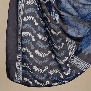 Blue - 3pc Cotton Kutch Batik Print Dress Material 137