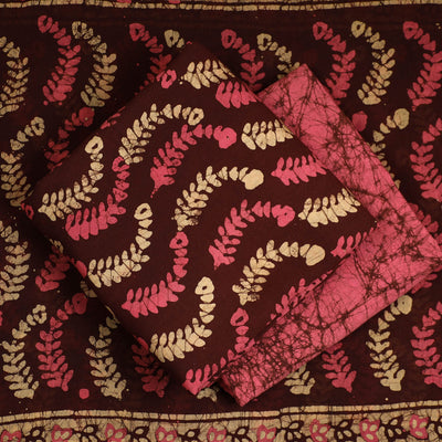 3pc Cotton Kutch Batik Print Dress Material 136