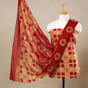 3pc Cotton Kutch Batik Print Dress Material 139
