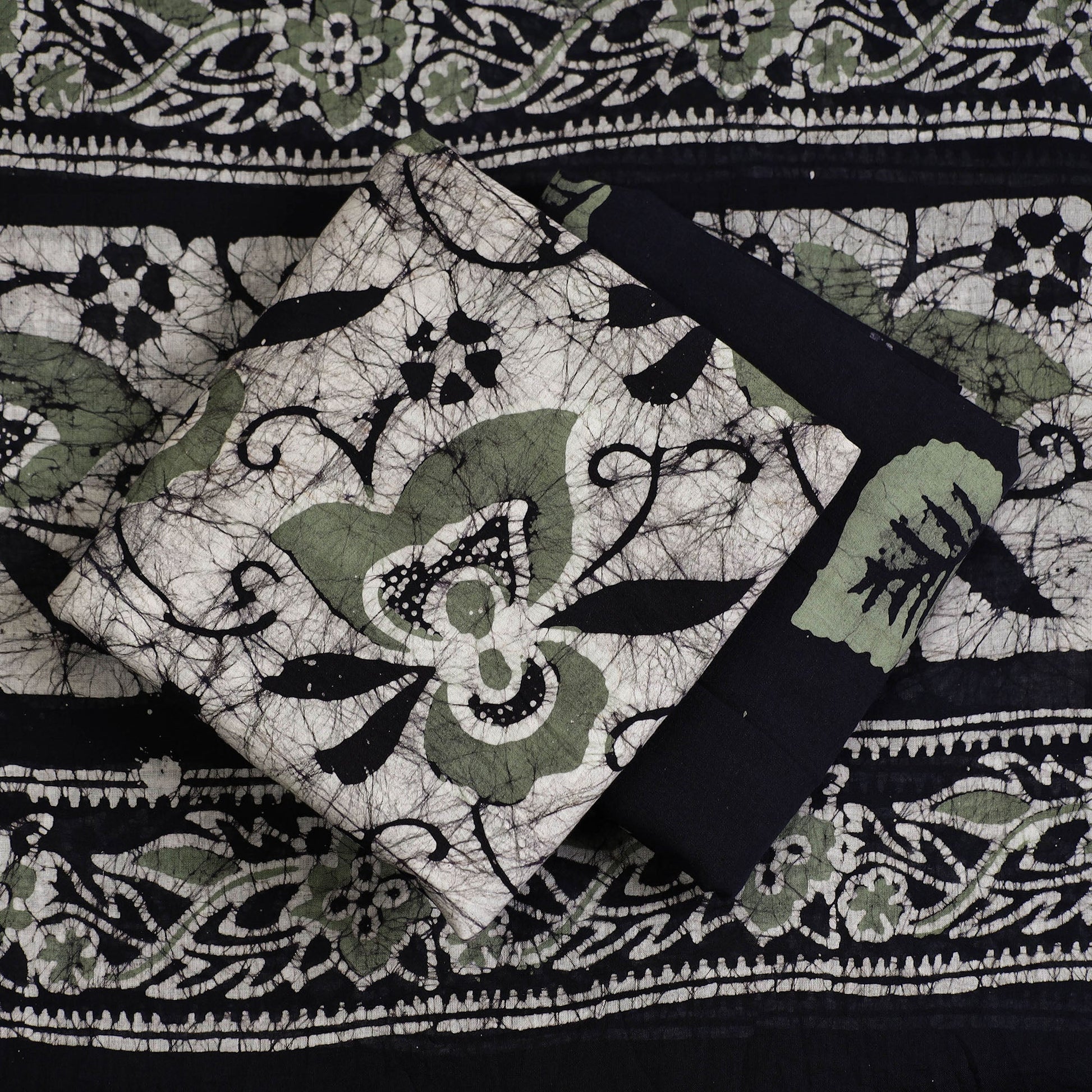 3pc Cotton Kutch Batik Print Dress Material 140