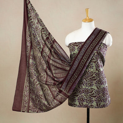 3pc Cotton Kutch Batik Print Dress Material 142