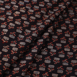 Black - Pure Cotton Ajrakh Print Fabric 38