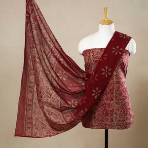 3pc Cotton Kutch Batik Print Dress Material 144