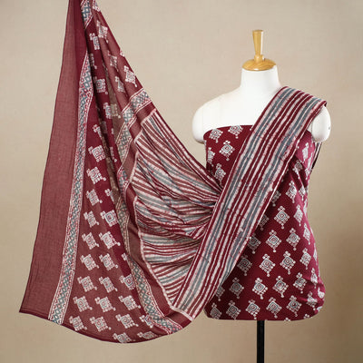 3pc Cotton Kutch Batik Print Dress Material 145