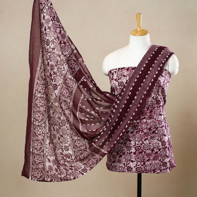 3pc Cotton Kutch Batik Print Dress Material 147