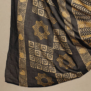 Black - 3pc Cotton Kutch Batik Print Dress Material 152