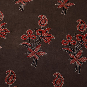 Brown - Natural Dyed Cotton Ajrakh Print Fabric 53