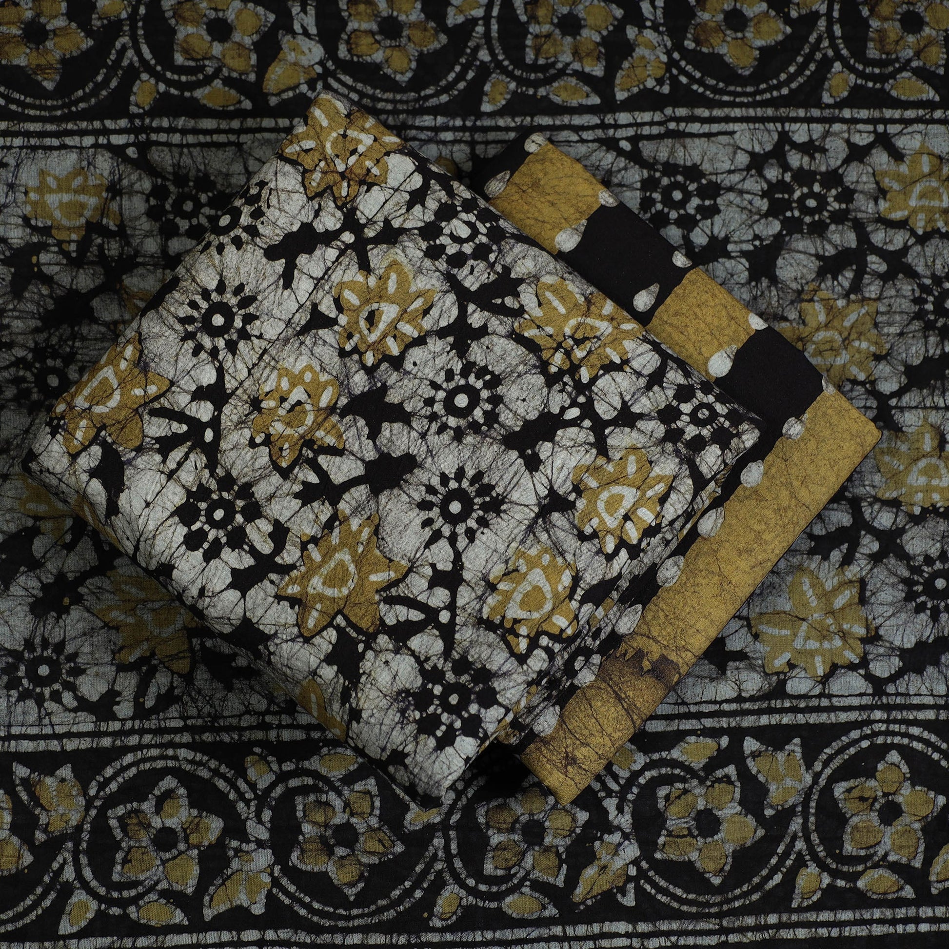 3pc Cotton Kutch Batik Print Dress Material 148
