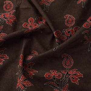 Brown - Natural Dyed Cotton Ajrakh Print Fabric 53